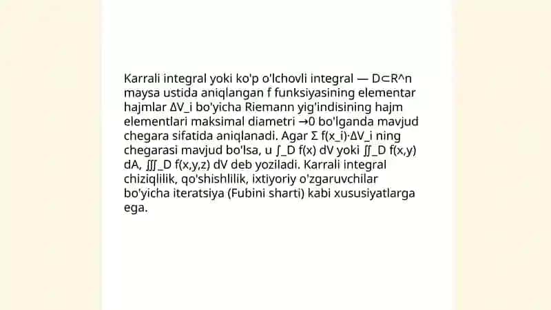 Karrali integrallar 3