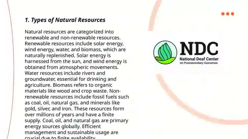 Types of Natural Resources 3