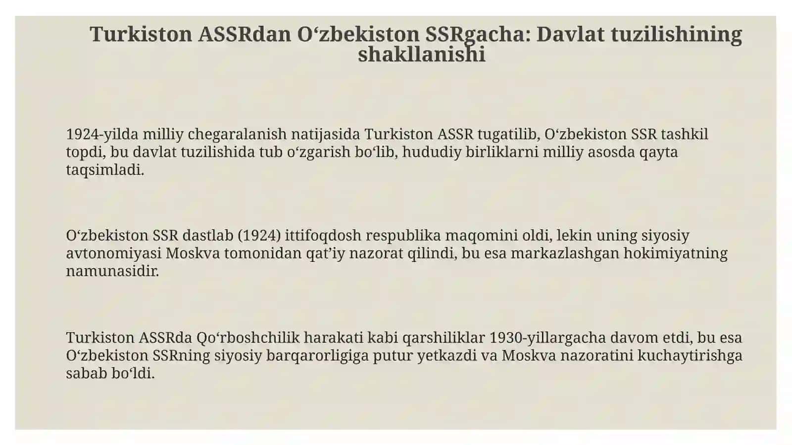 1918-yilva1939-yiloraligʻidagiOʻzbekiston 3