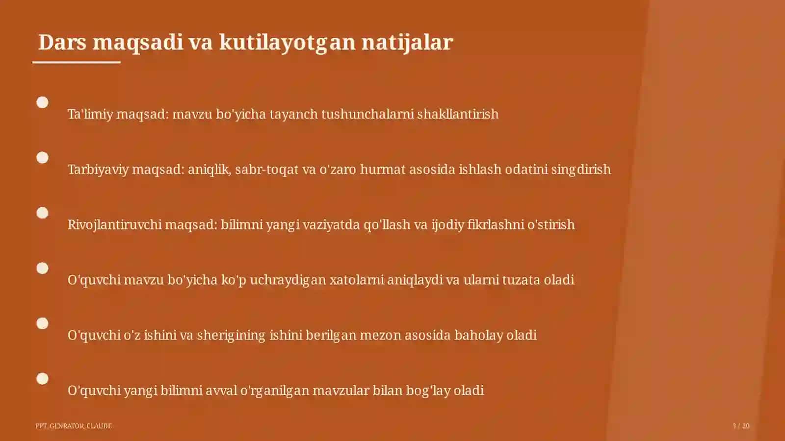Matematika darsi 3