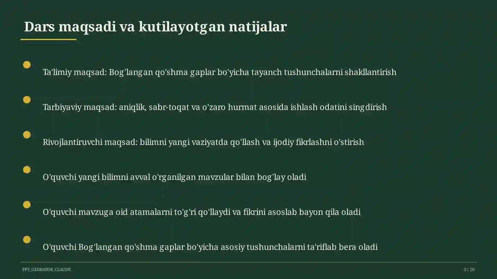 Bog'langan qo'shma gaplar (9-sinf) 3