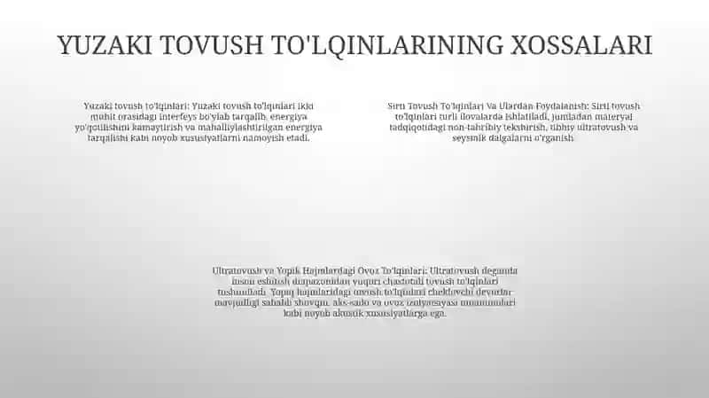 Yopiq Hajmlar Tovush To'Lqinlari 3