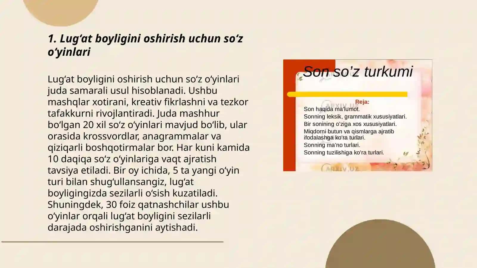 Lug'at boyligini oshirish uchun so‘z o‘yinlari 3