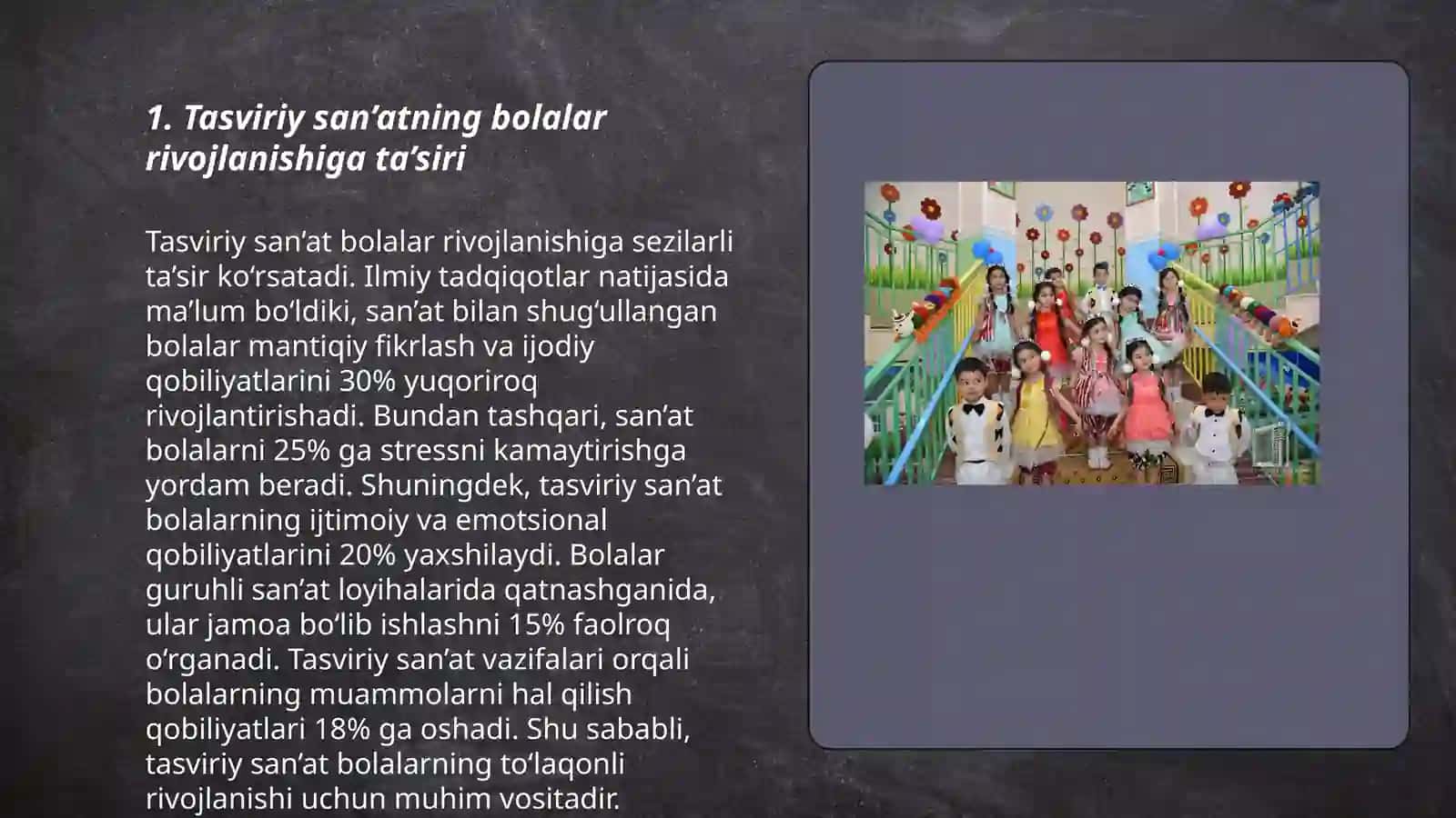 Tasviriy san'atning bolalar rivojlanishiga ta'siri 3