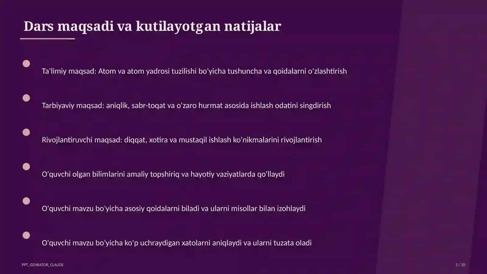 Atom va atom yadrosi tuzilishi (11-sinf) 3