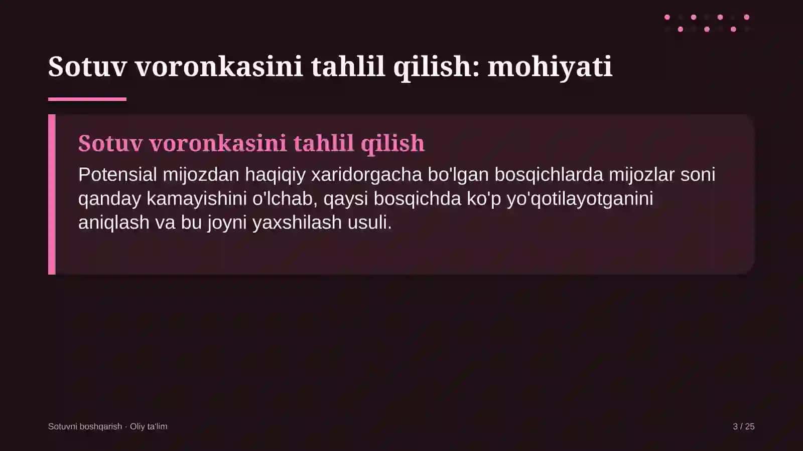 Dizayn studiyalarida sotuv voronkasini tahlil qilish 3