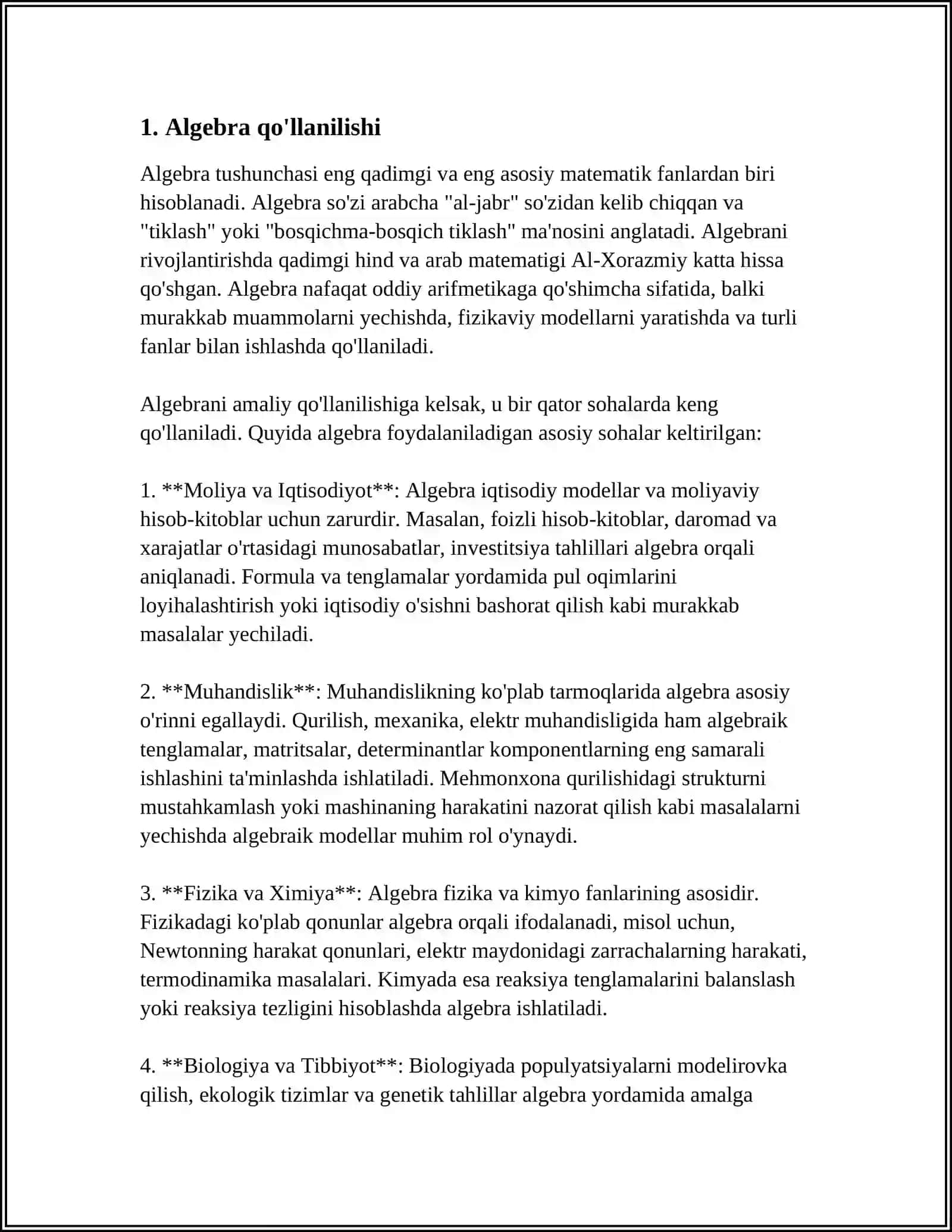 REFERAT Mavzu: AMALIY FANLAR UNIVERSITETI AHMEDOVA MOHINUR MT23-03-B GURUH TALABASI 3