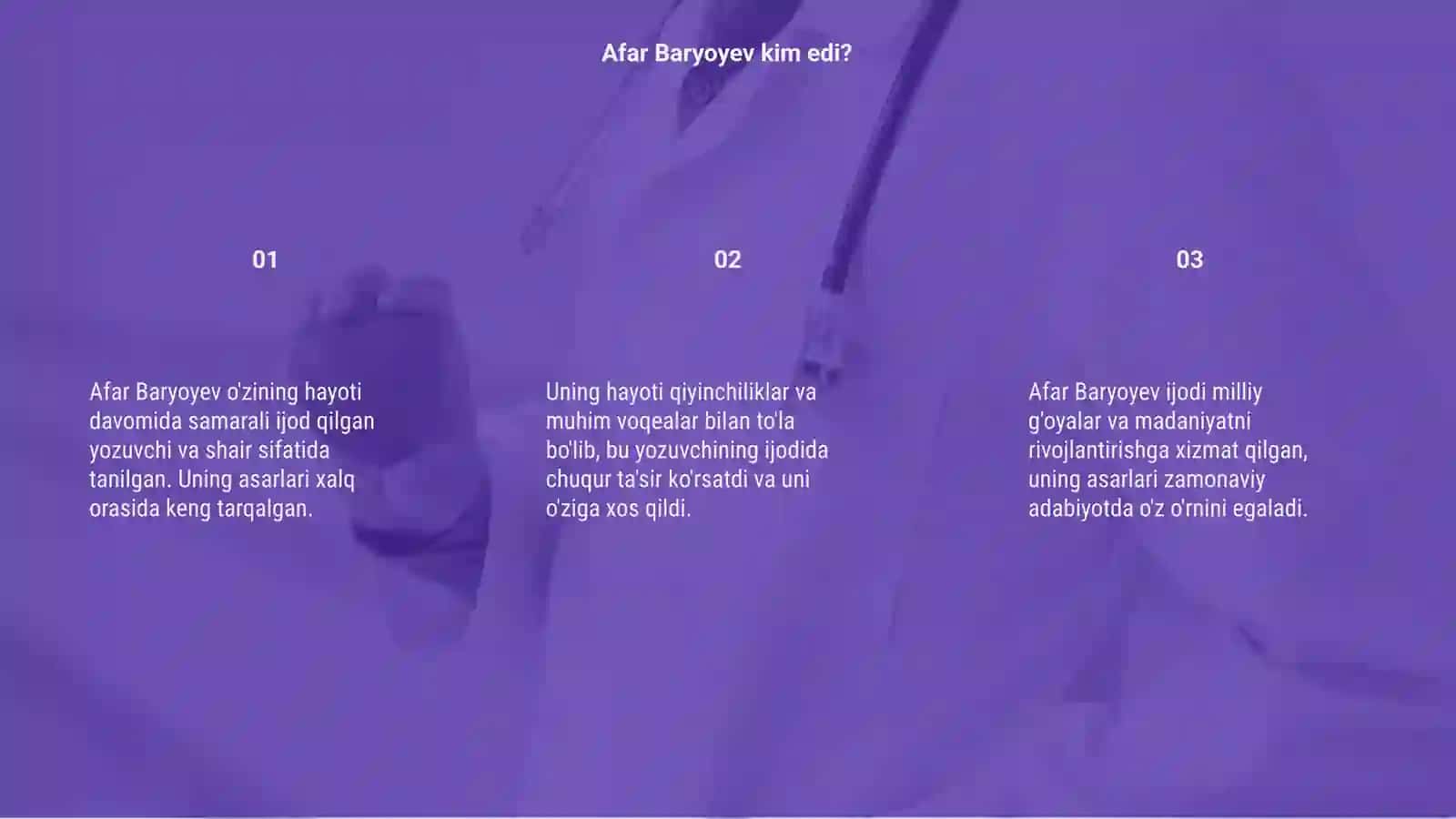 Afar Baryoyev hayoti va ijodi 3