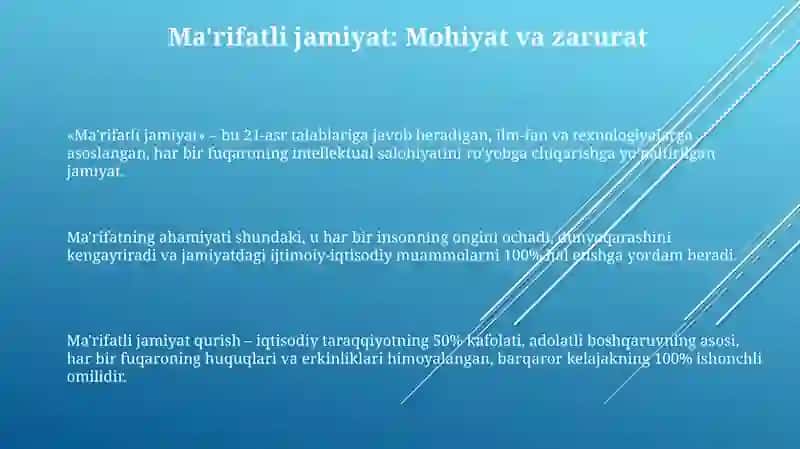 Ma'rifatli jamiyat 3