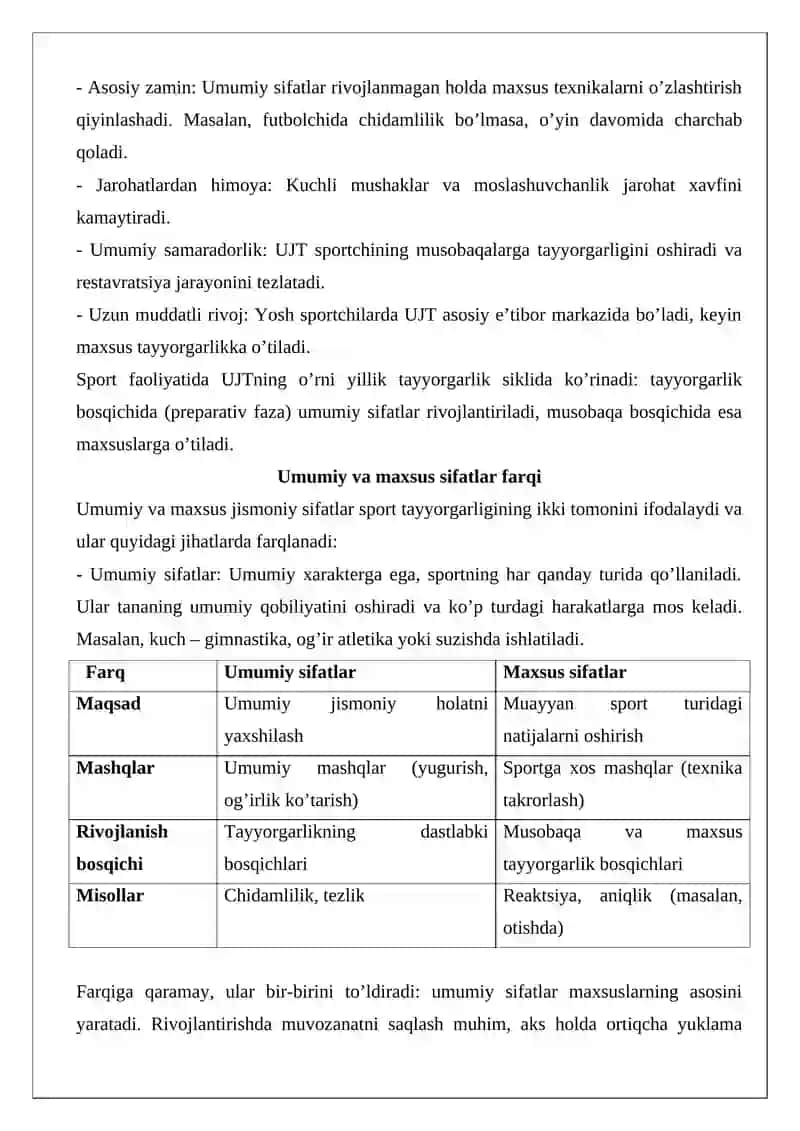Umumiy jismoniy sifatlar va ularni rivojlantirish 3