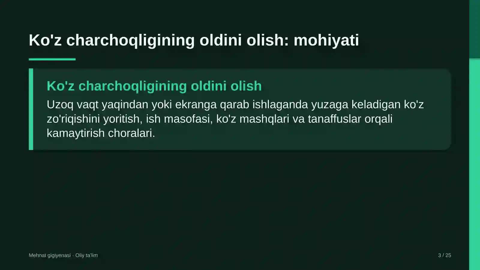 Dublyaj studiyalarida ko'z charchoqligining oldini olish 3