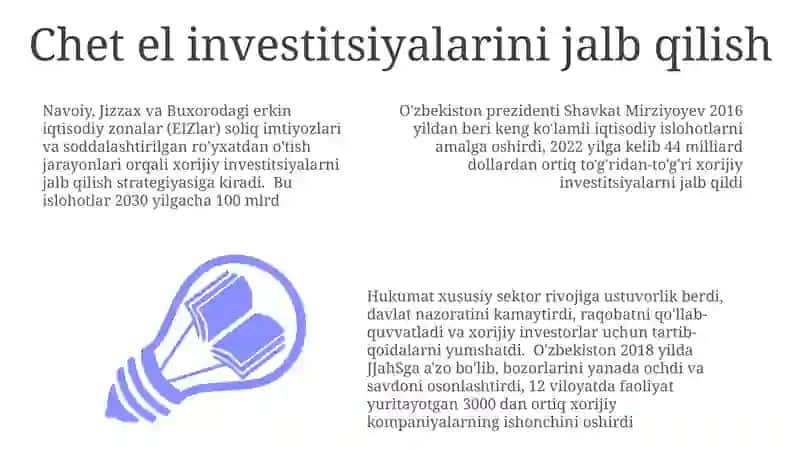 Ozbekiston respublikasi presidenti Sh. M. Mirziyoyevning keng miqiyosli iqtisodiy islohotlari 3