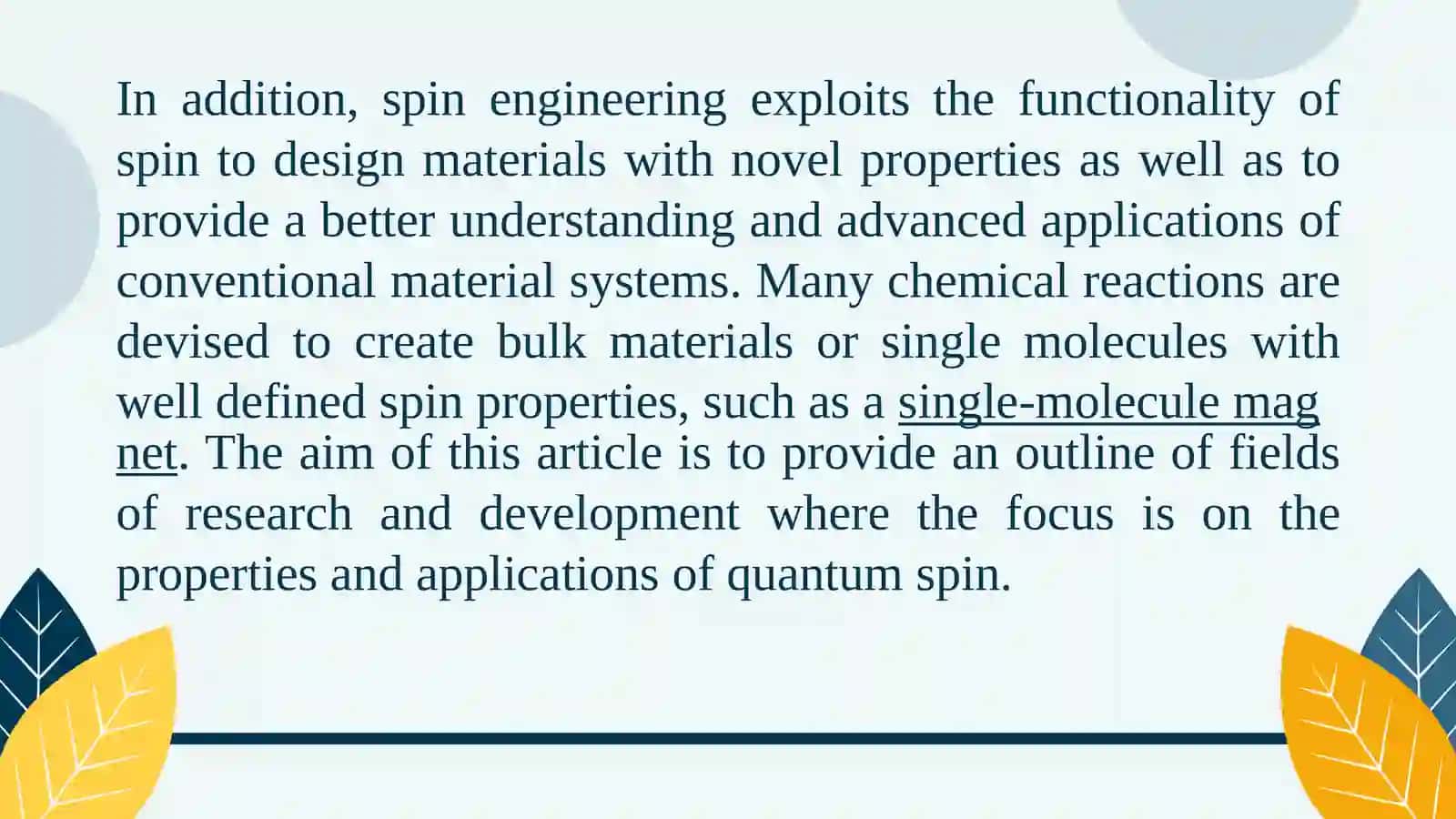 Spinengineering 3