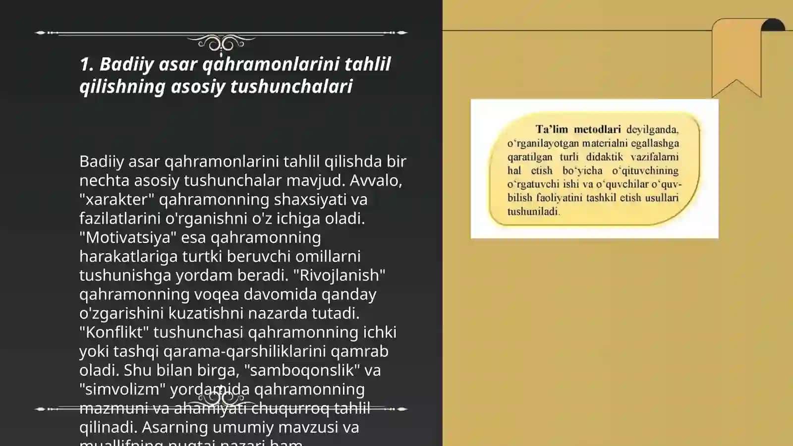Badiiy asar qahramonlari shaxsiy sifatlarini baholashning mazmuni, usullari va metodlari 3