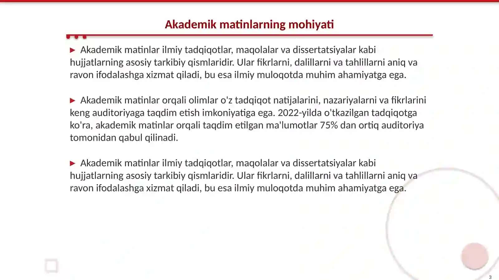 Akademik matinlarni yaratish konikmalarini shakillantirish 3