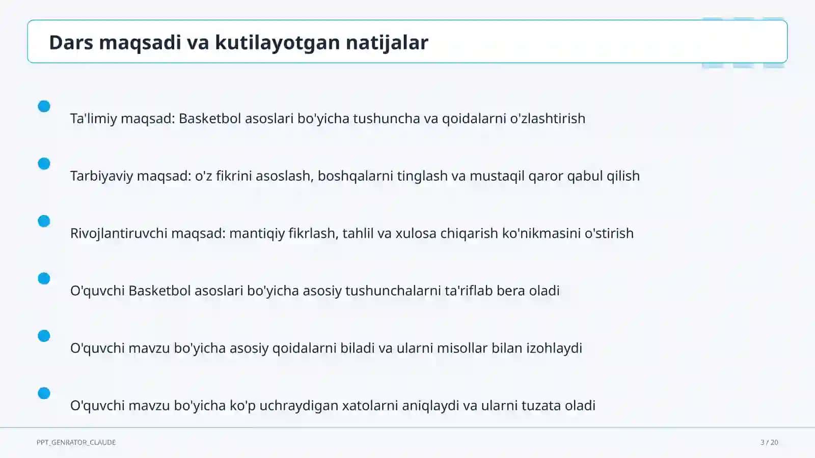 Basketbol asoslari (5-sinf) 3