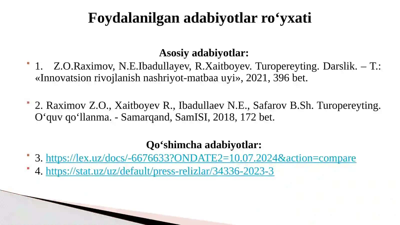 Turizm bozorisini segmentlash va turmahsulotni shakllantirish 3