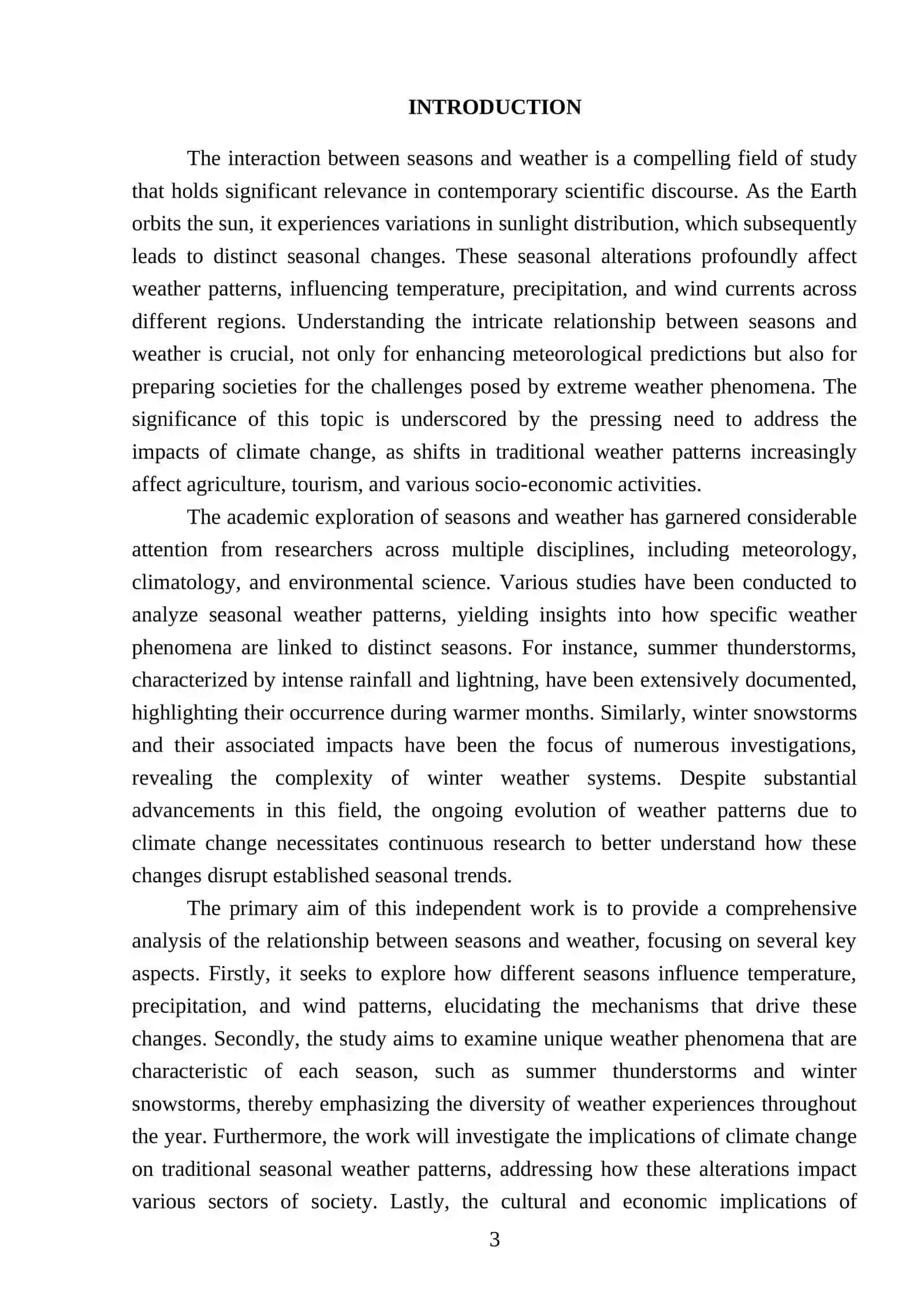 Season and Weather Study 3