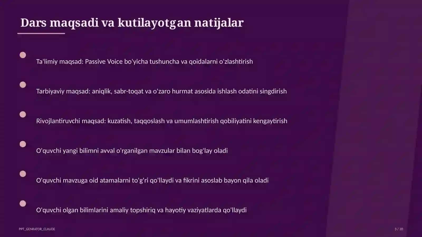 Passive Voice (9-sinf) 3