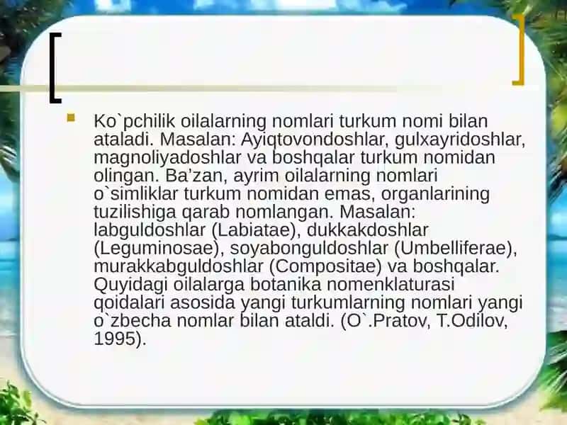 O’simliklar sistematikasi 3