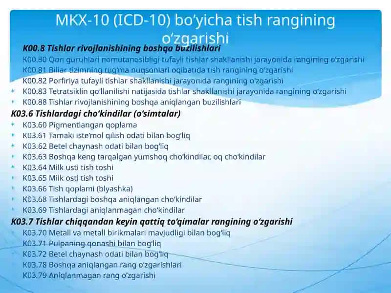 Nokarioz kasalliklarda tishlarni oqartirish prinsiplari 3