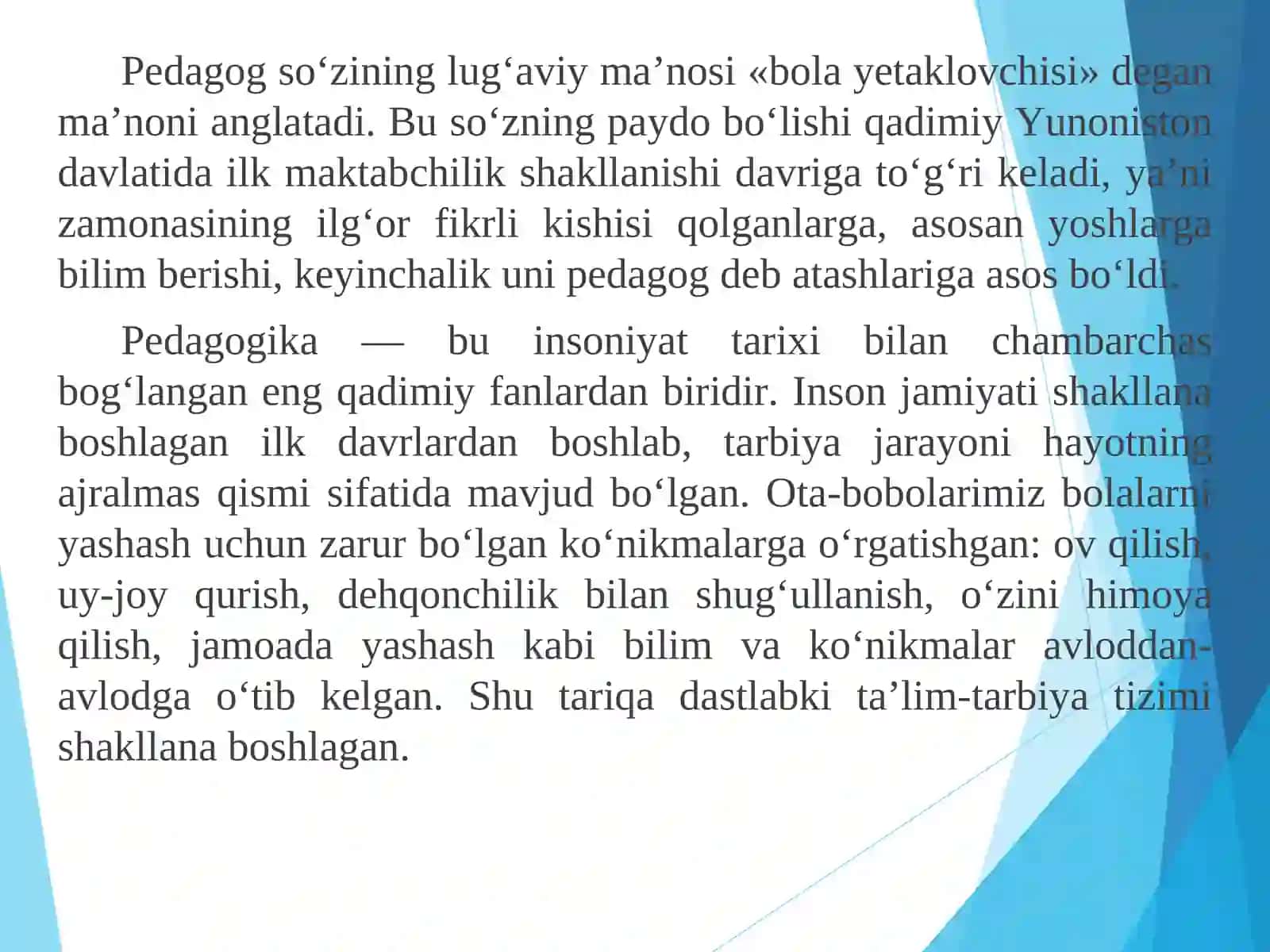 BOSHLANG`ICH TA`LIM PEDAGOGIKASI FANI 3