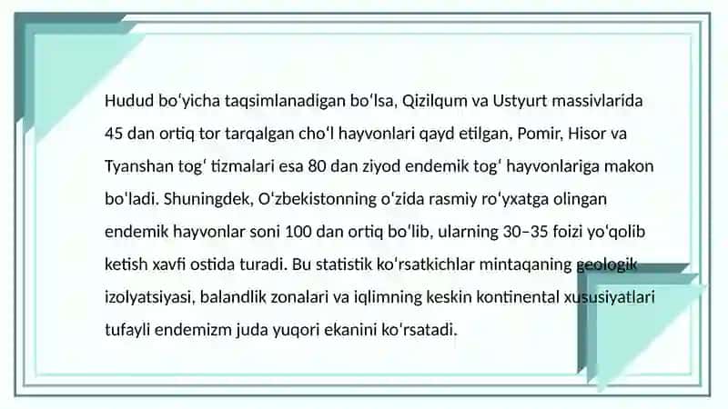 O‘rta Osiyo endemik hayvonlari 3