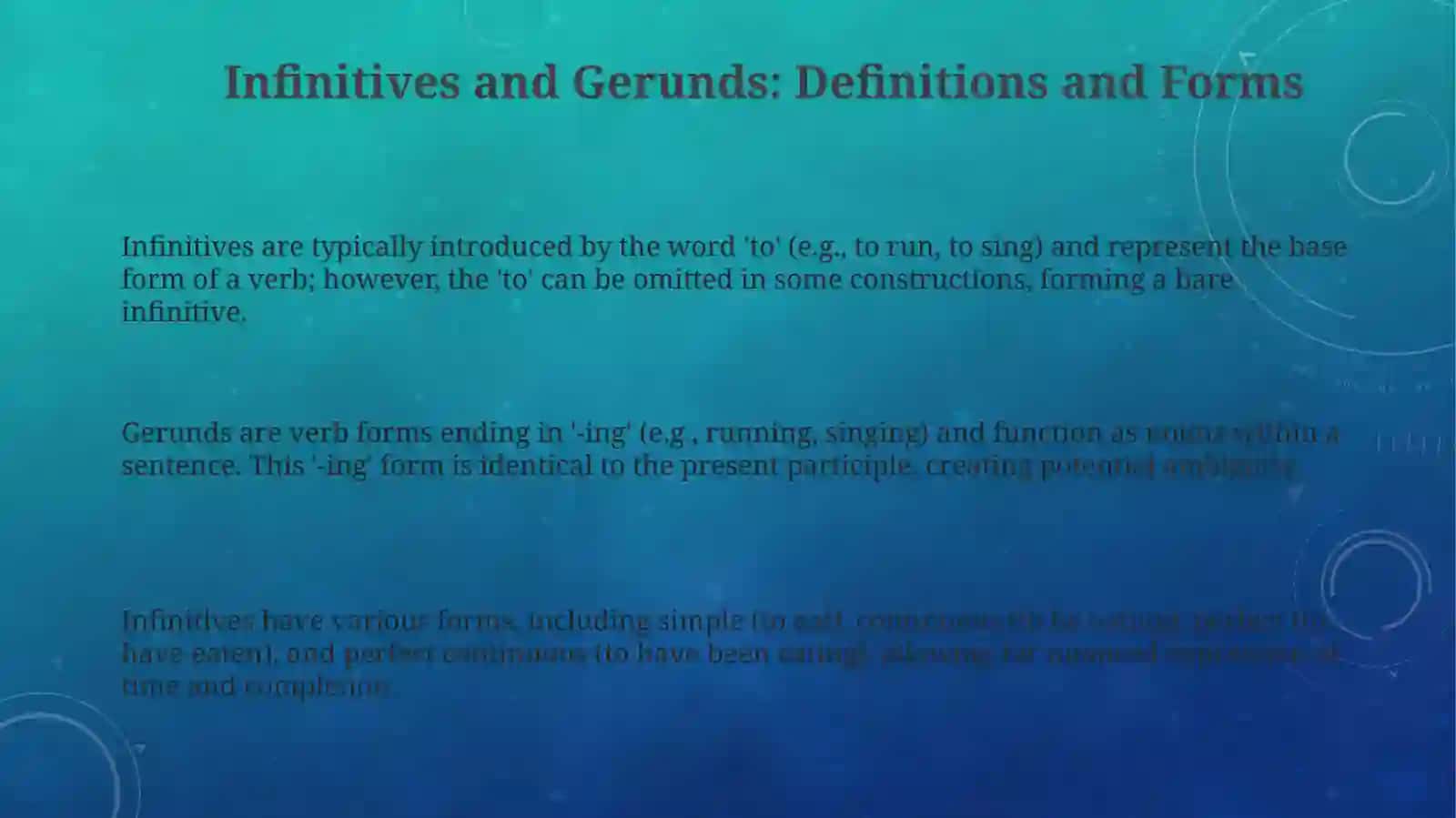 Infinitives and Gerunds: Forms and Functions 3
