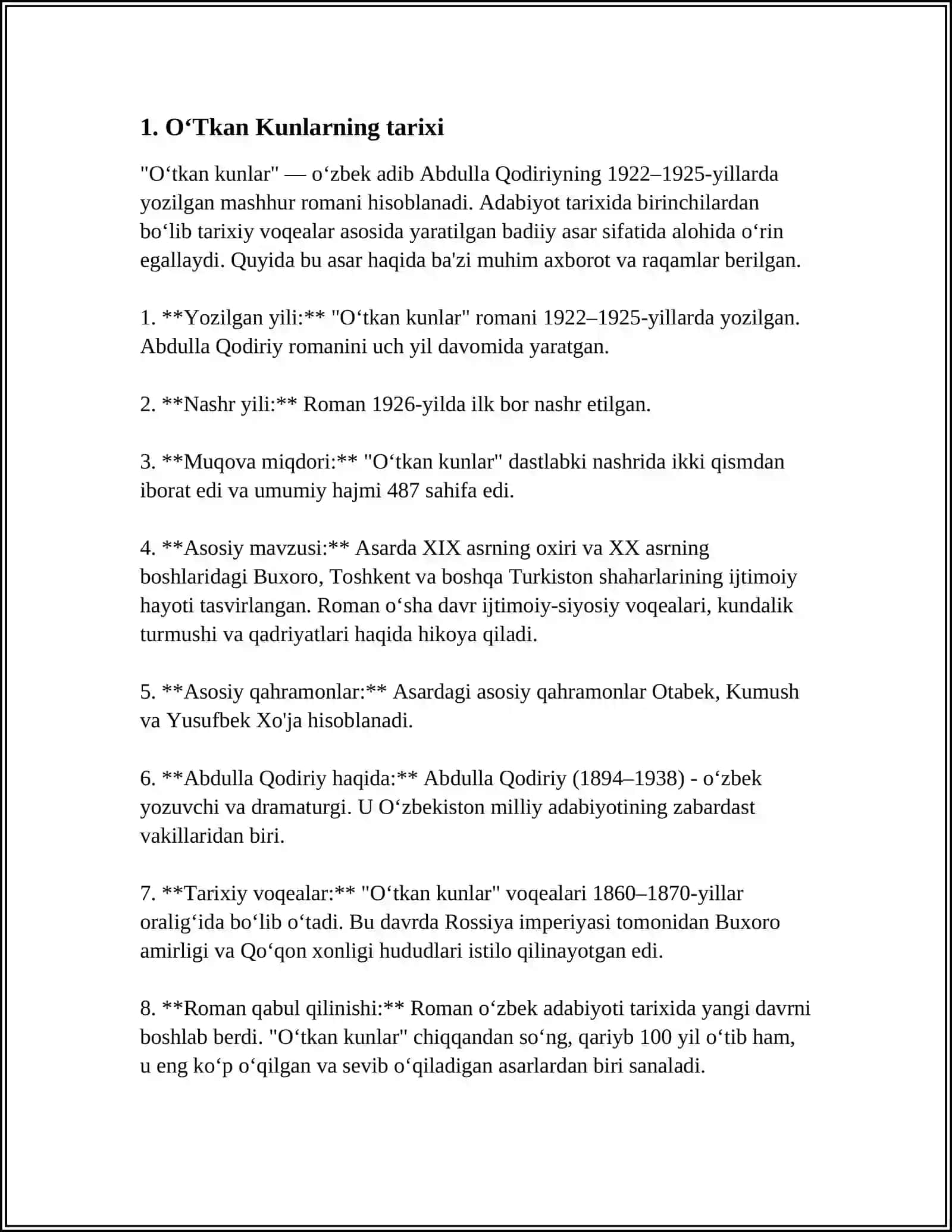 O’TKAN KUNLAR ESSE 3