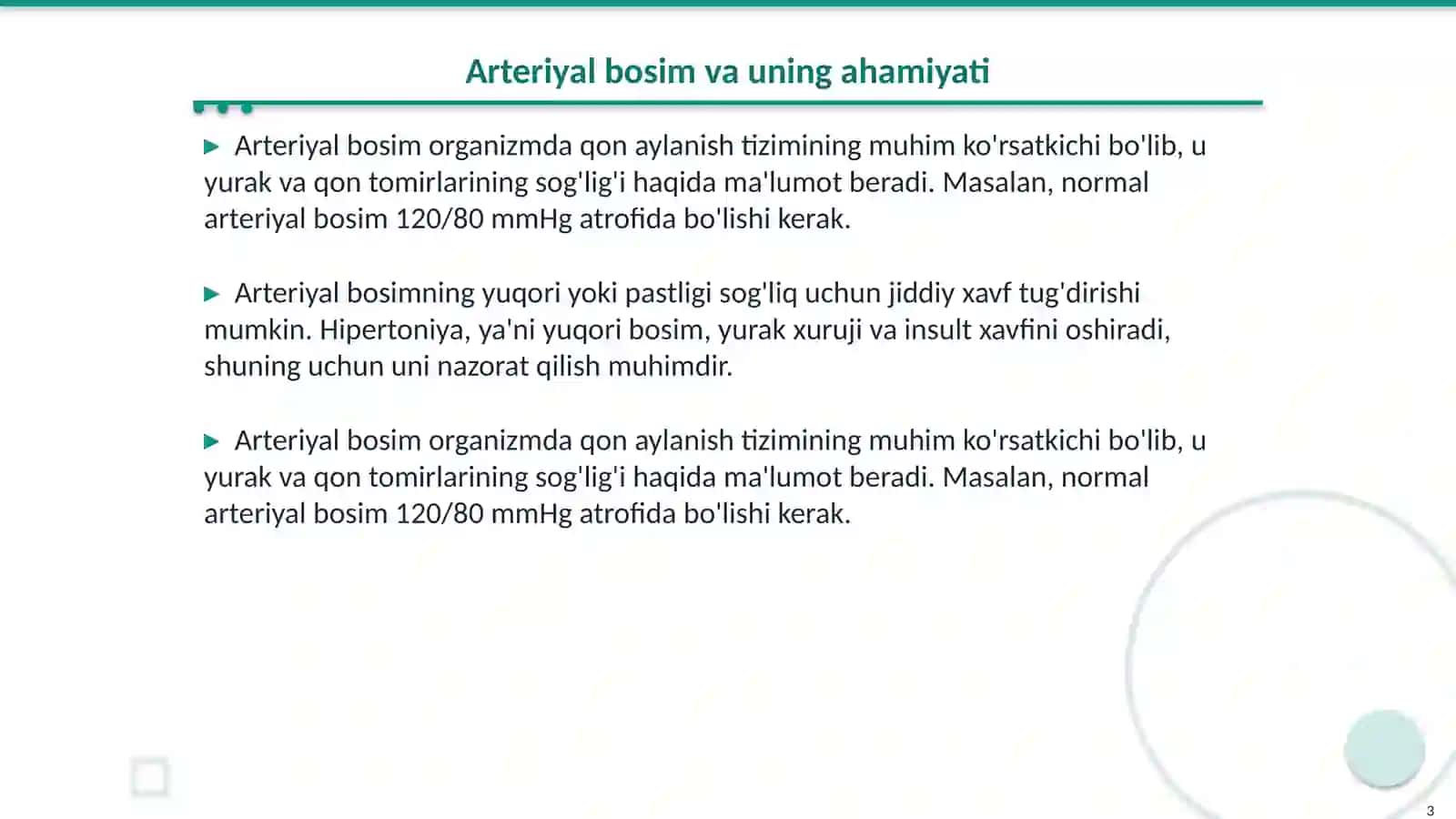 Arteriyal bosim regulyatsiyasi mexanizimi 3