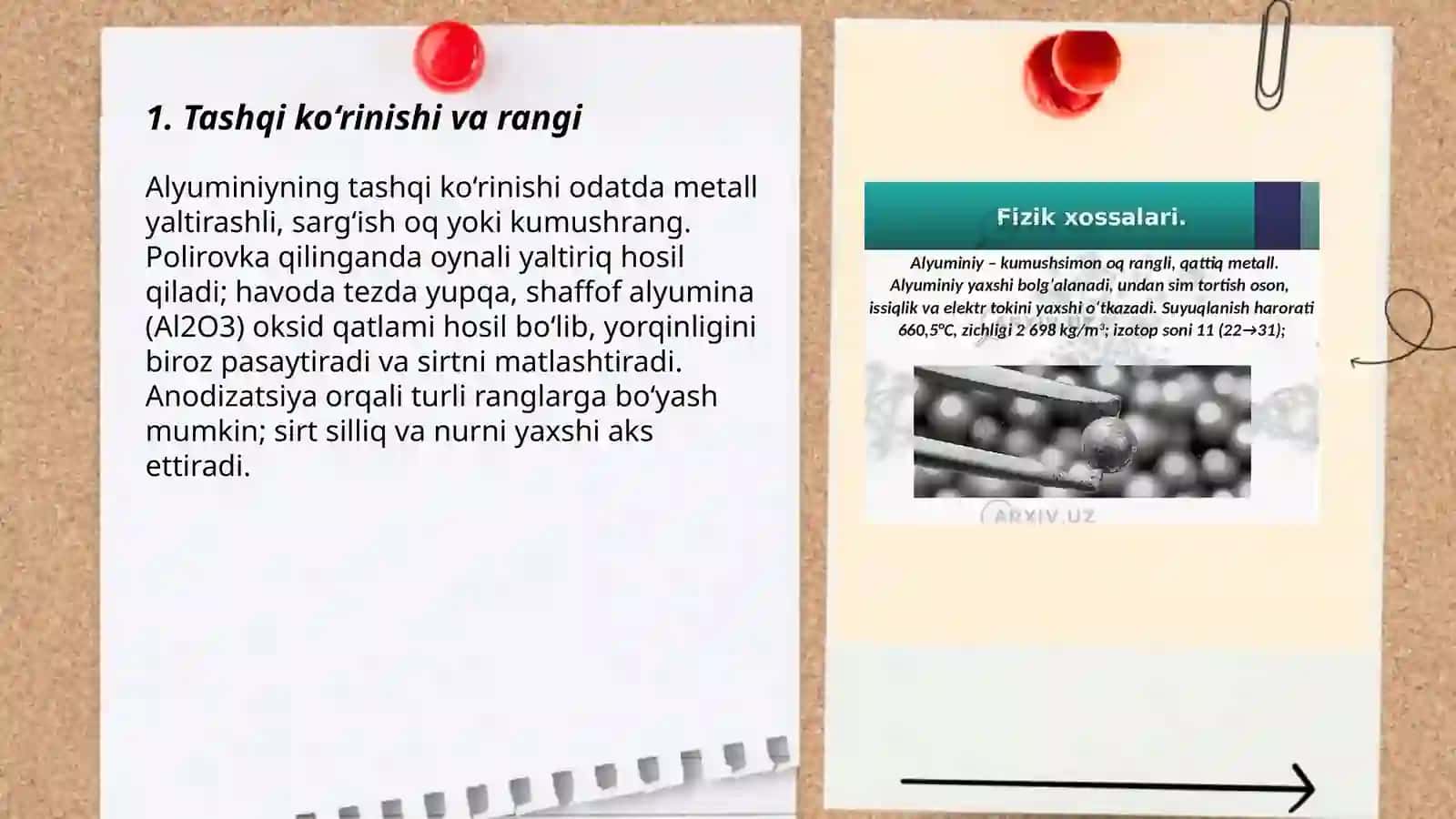 Alyuminiyning xossalari 3