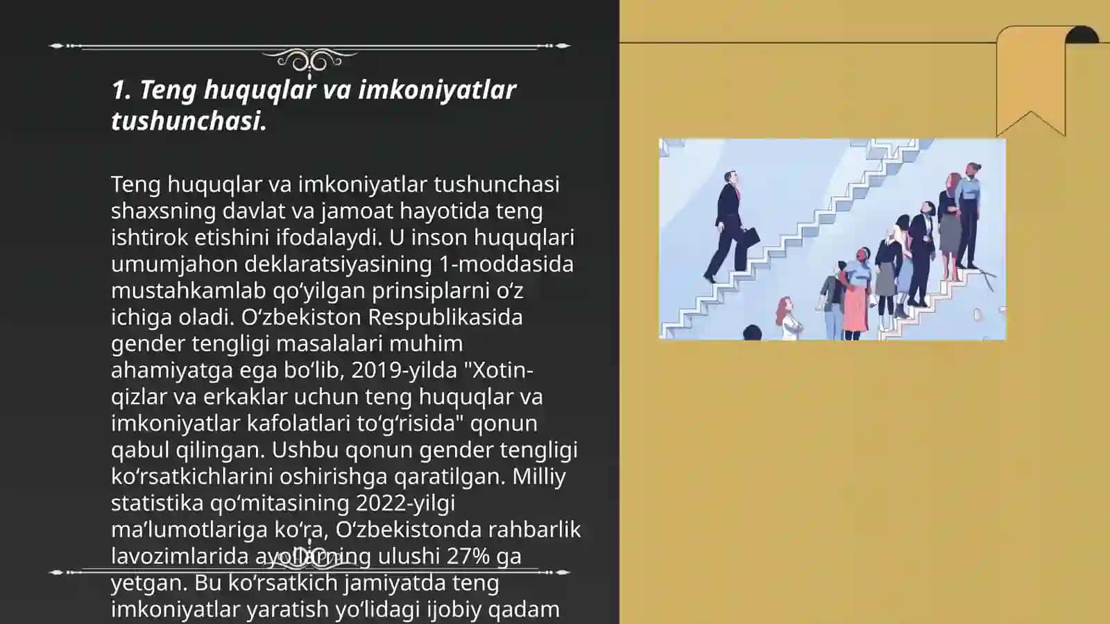 Teng huquqlar va teng imkoniyatlar siyosati 3