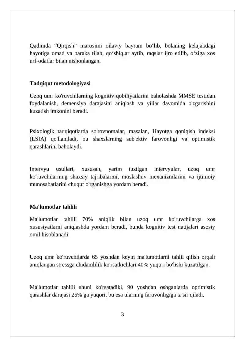Uzoq umr ko'ruvchilarning psixologik xususiyati 3