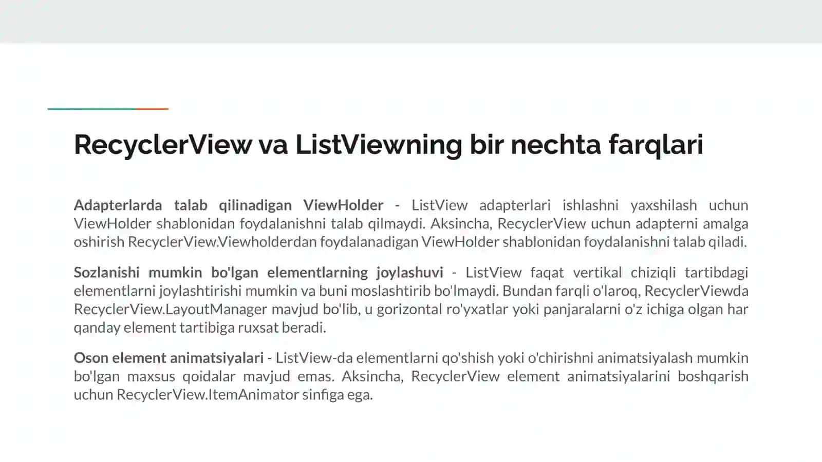RecyclerView 3