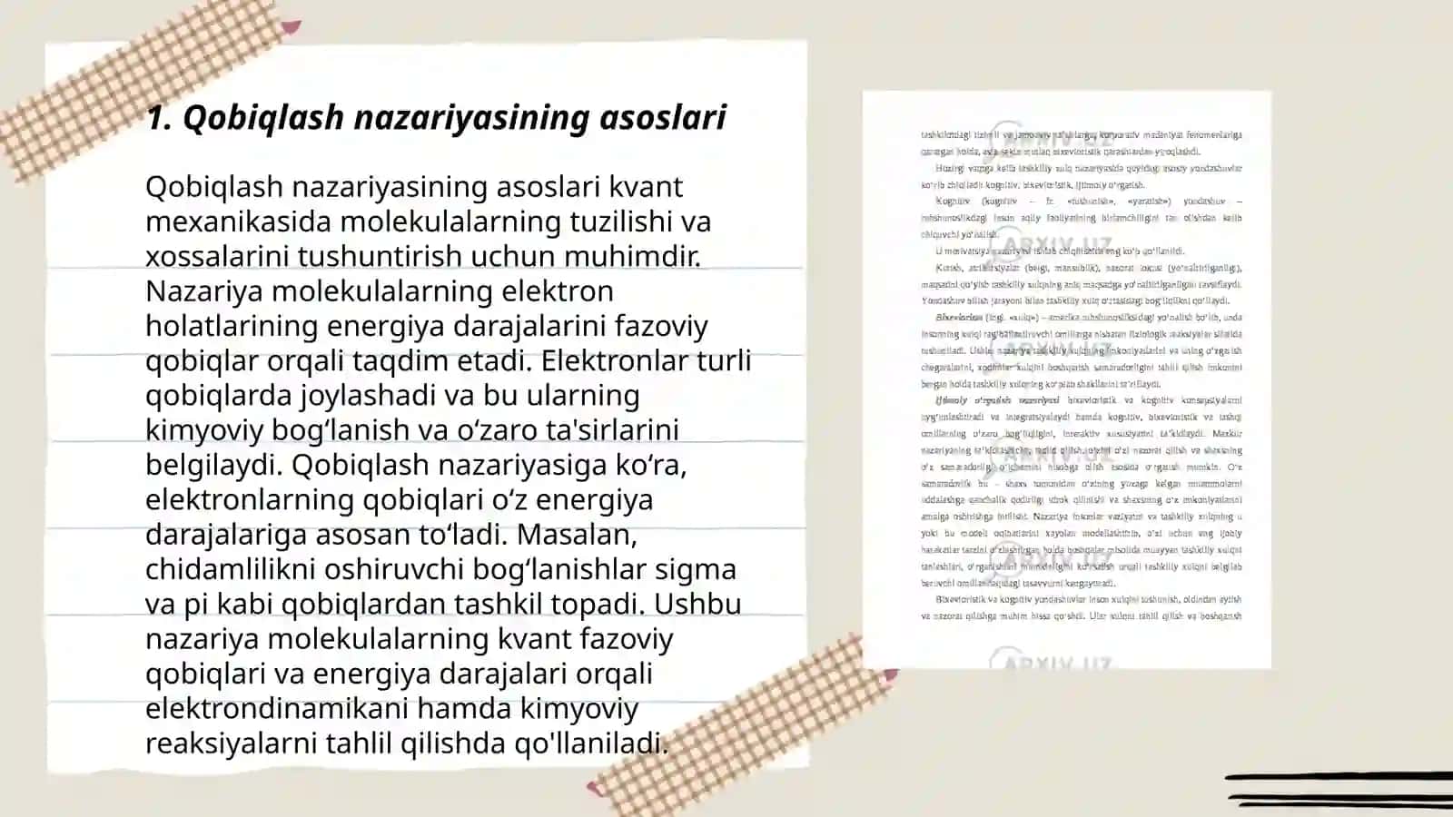Qobiqlash nazariy asoslari.Qobiqlovchilar 3