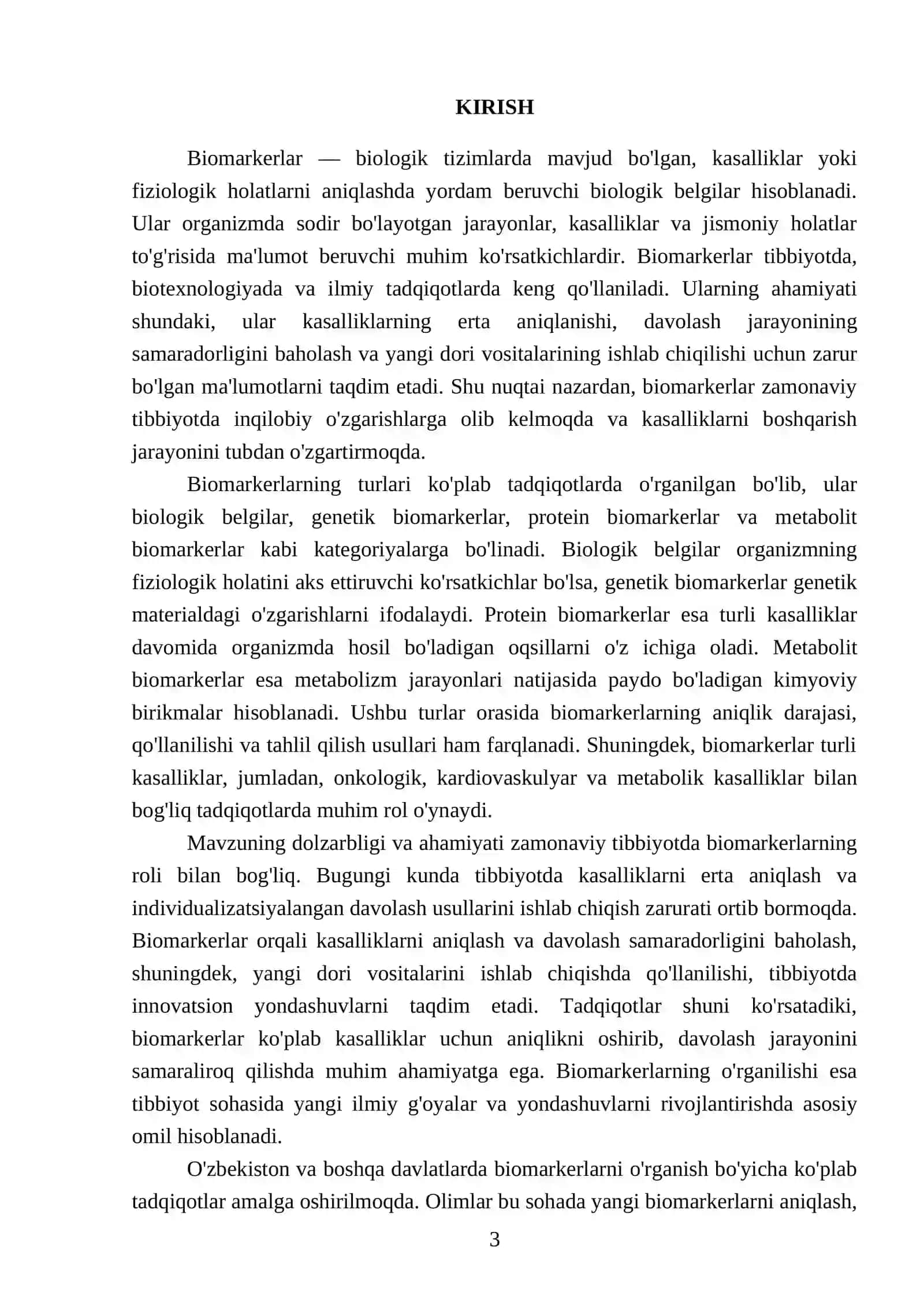 Biomarkerkar va ularning qoʻllanishi 3
