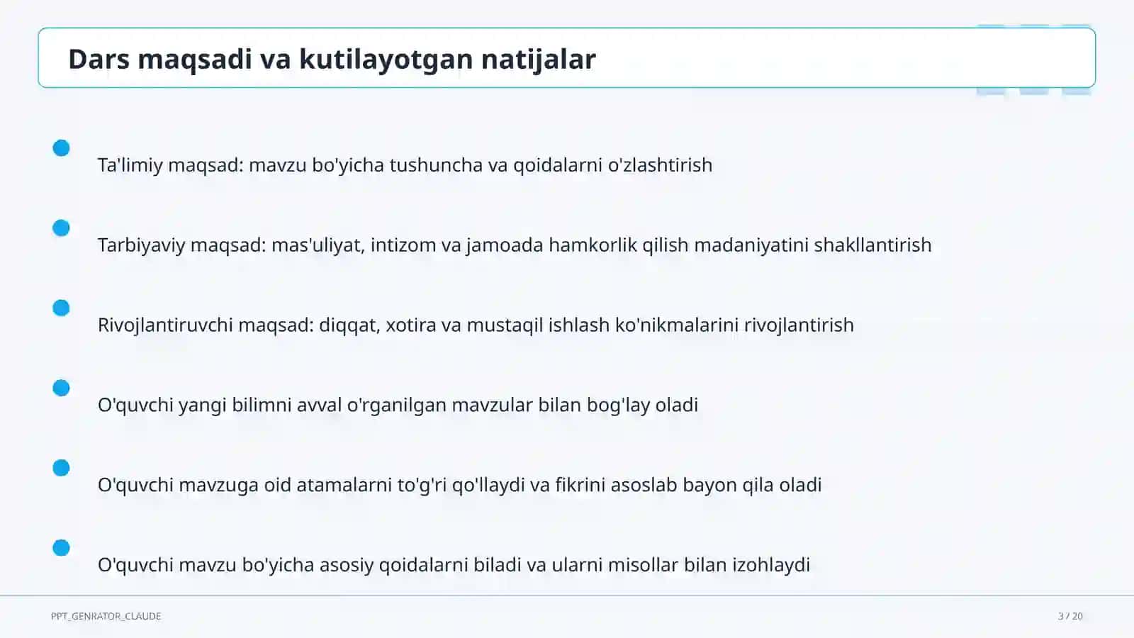 Uy vazifasini samarali tashkil etish 3