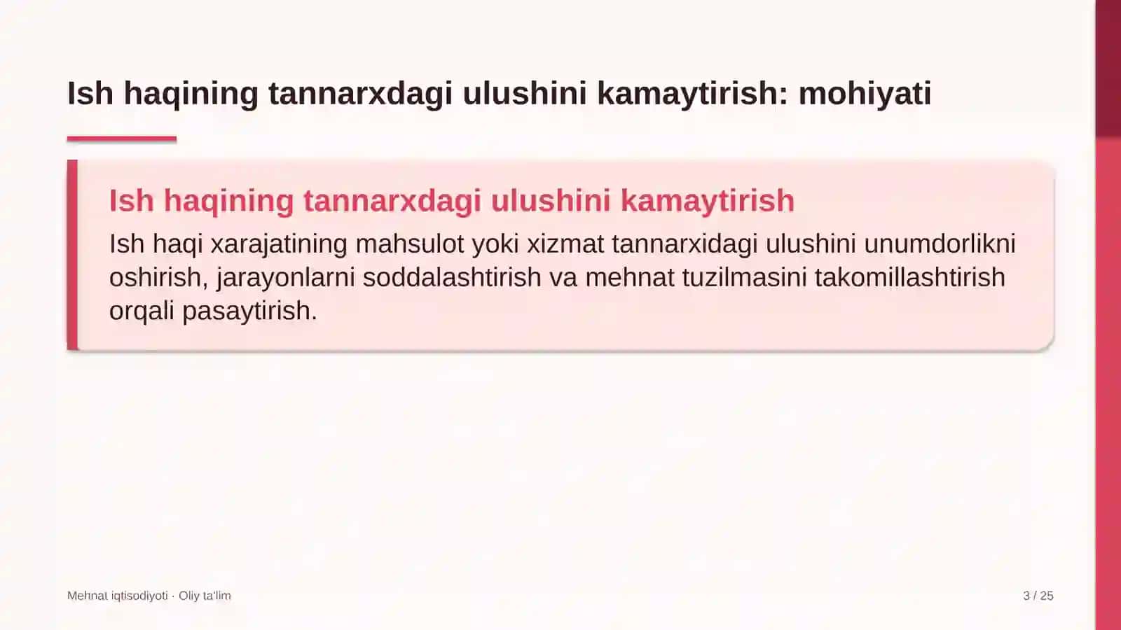 Kollektor-drenaj tizimlarida ish haqi xarajatlarining mahsulot tannarxidagi ulushini kamaytirish 3