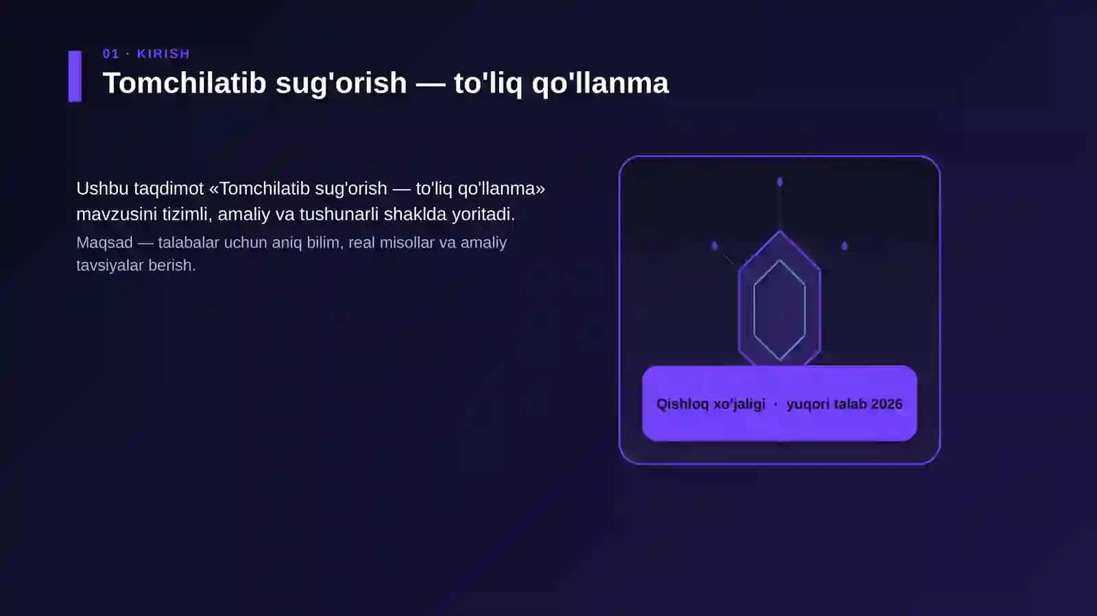 Tomchilatib sug'orish — to'liq qo'llanma 3