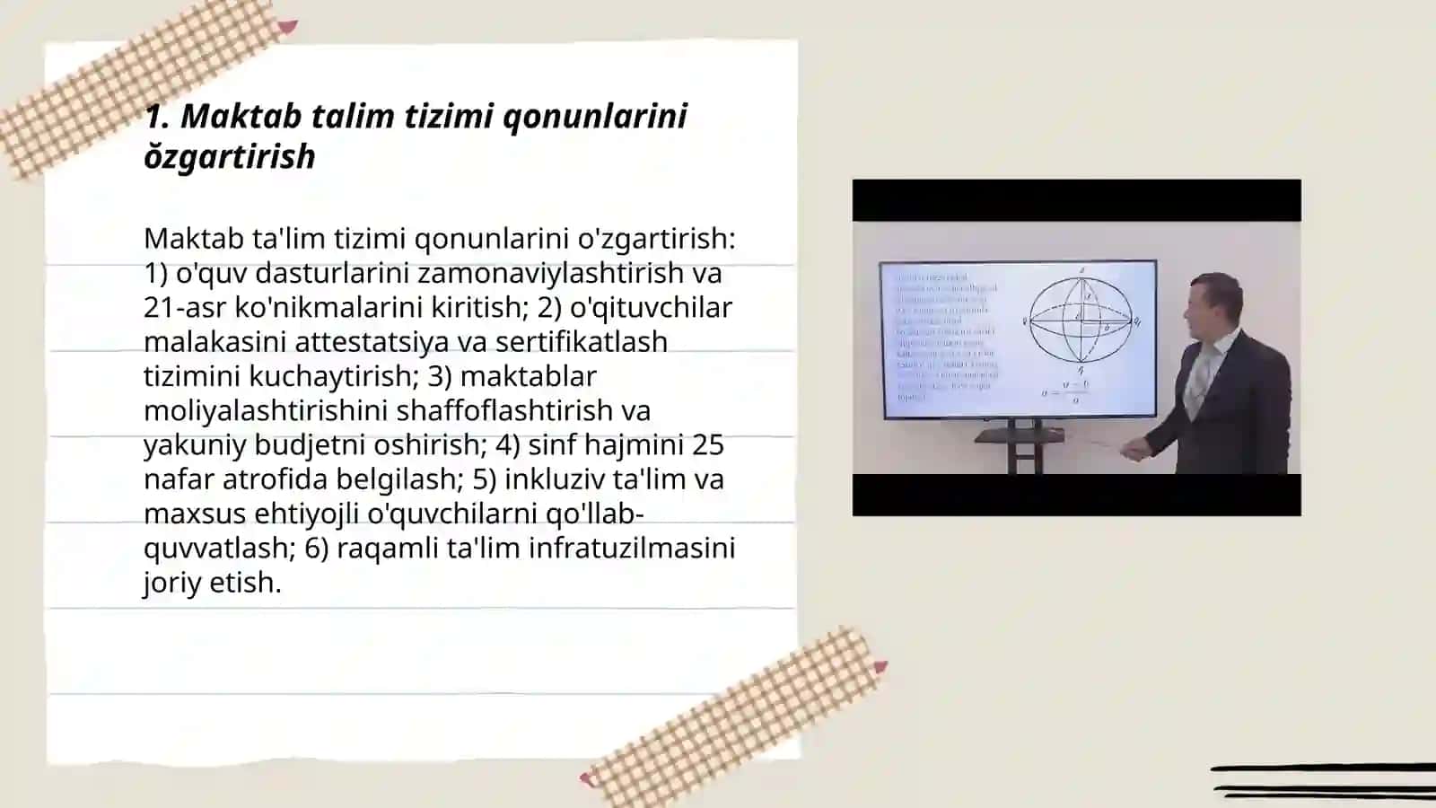 Talim tŏgrisida qonunlarni ŏzgartirish 3