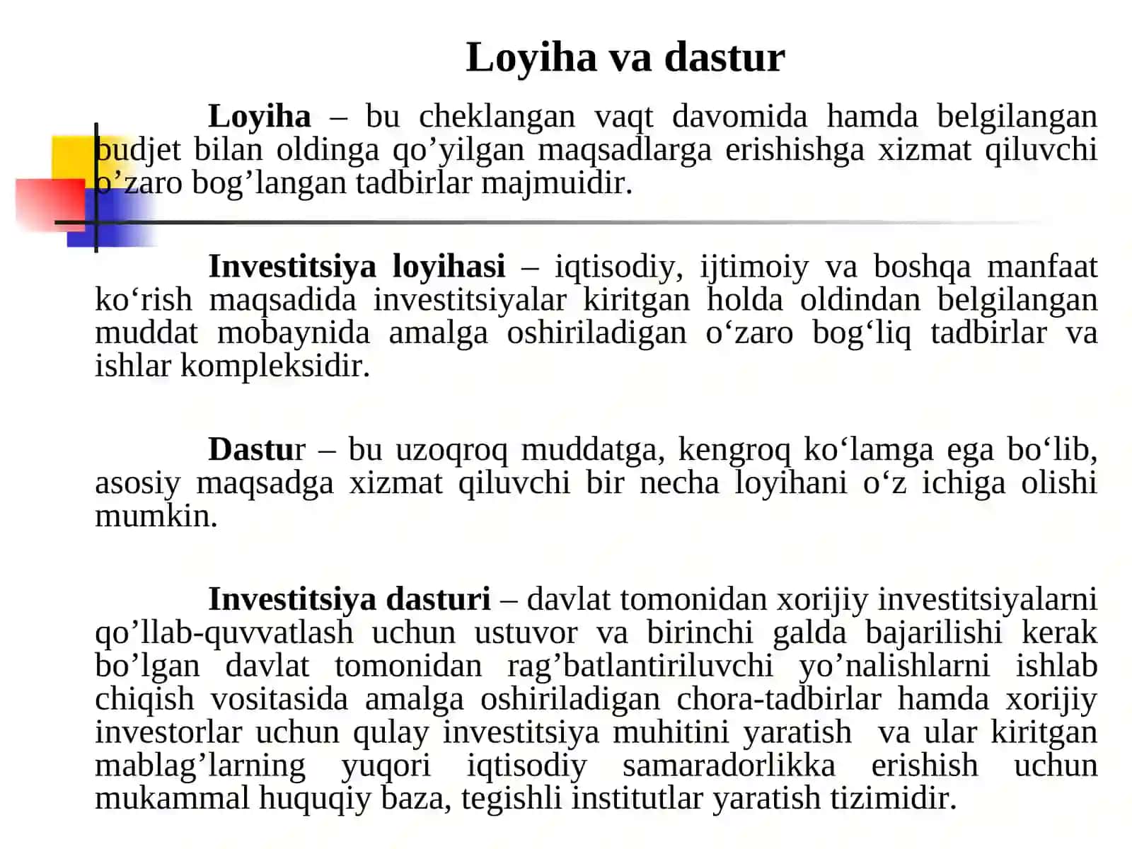 INVESTITSIYALОYIHALARITAHLILI KОNTSЕPTSIYASI 3
