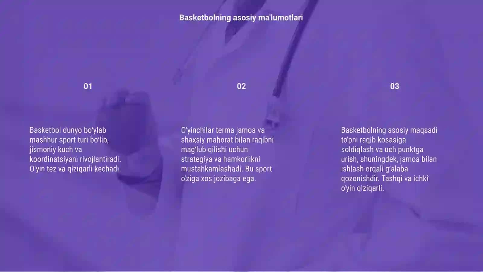 Basketbolning asosiy ma'lumotlari 3
