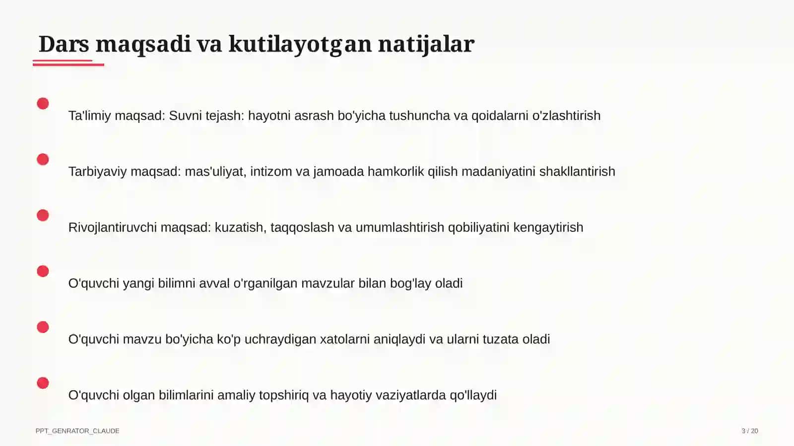 Suvni tejash: hayotni asrash 3