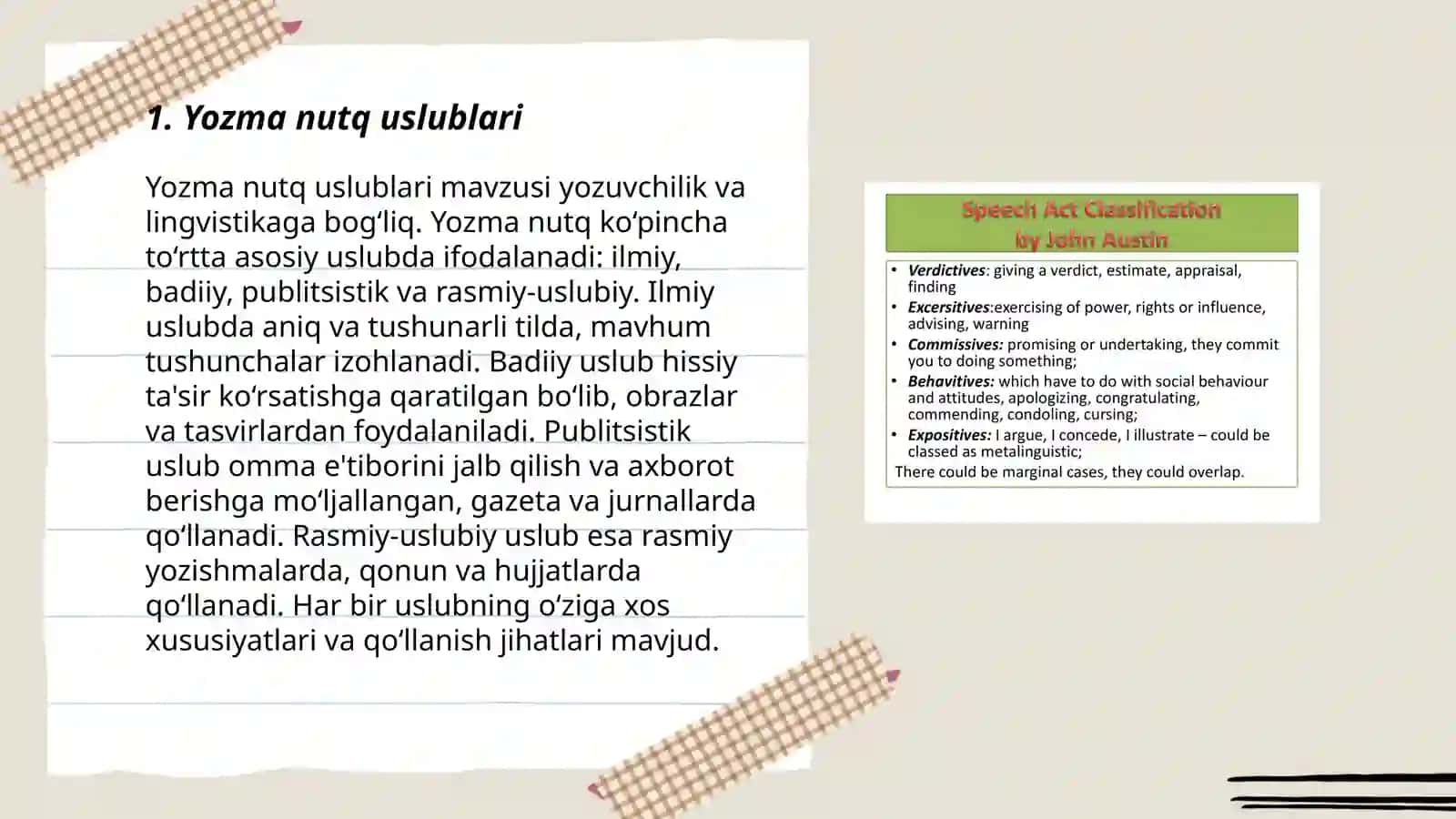 Yozma nutq uslublari 3