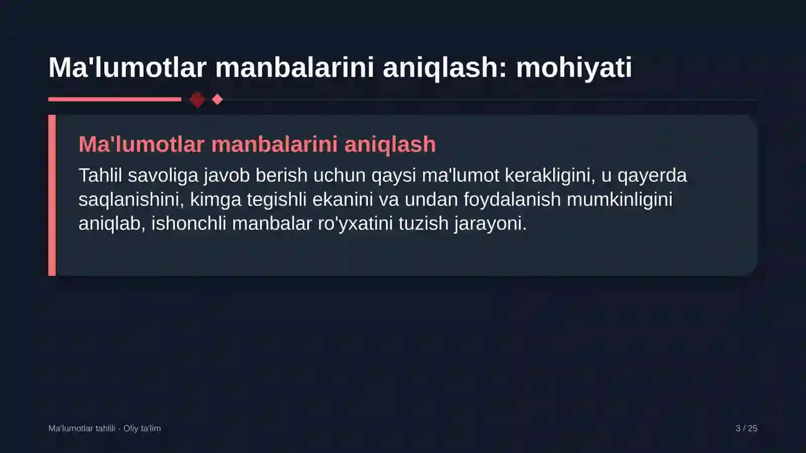 Xususiy banklarda ma'lumotlar manbalarini aniqlash 3