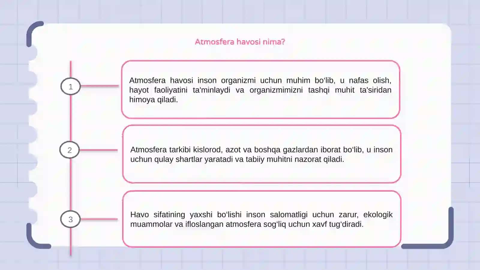 Atmosfera havosi tarkibini inson organizmi uchun ahamiyati 3