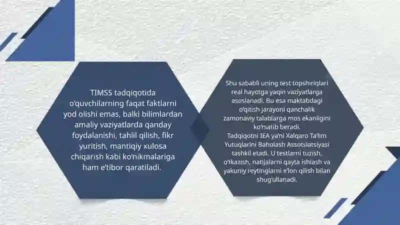 To’garaklarda TIMSS Olimpiadada TIMSS 3