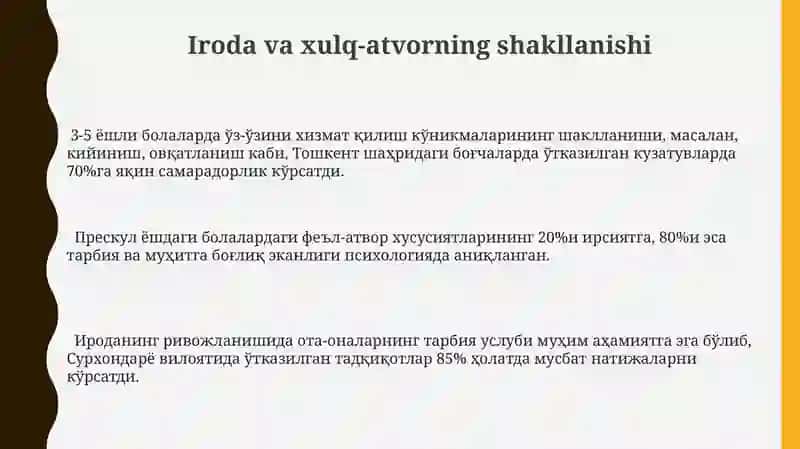 Maktabgacha yosh davrida psixik rivojlanish xususiyatlari 3