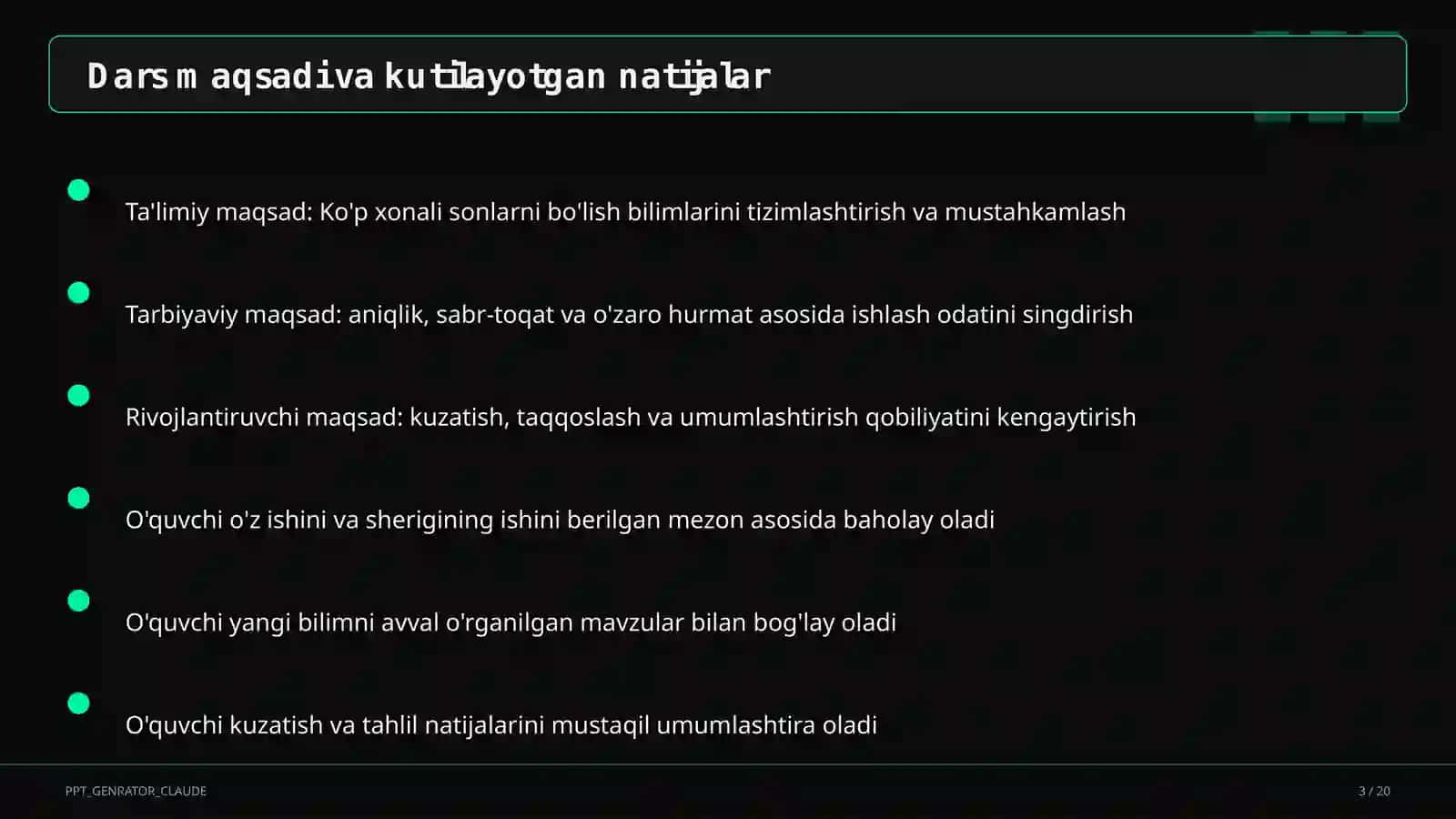Ko'p xonali sonlarni bo'lish (4-sinf) 3