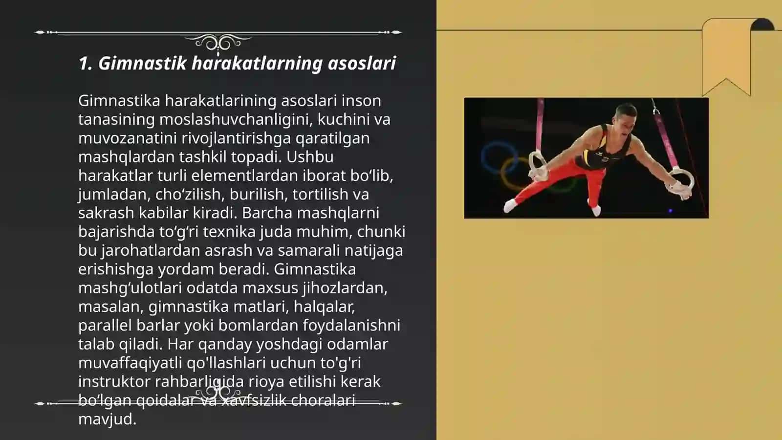 Gimnastik harakatlarning asoslari 3
